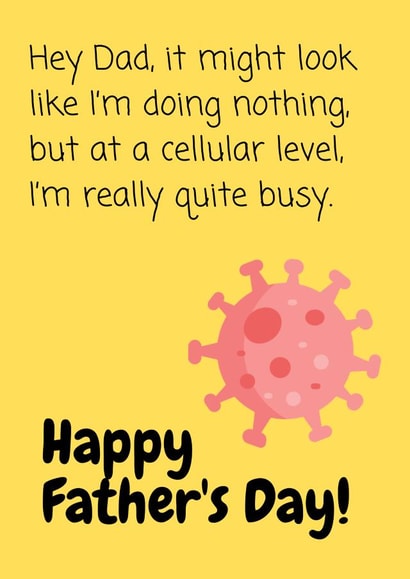 Fathersday busy as a cellular level yellow created by Pip Davis