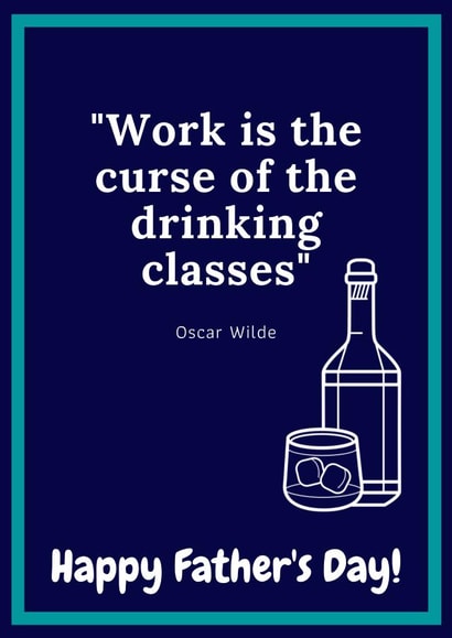 Curse of the drinking classes fathers day card created by Pip Davis