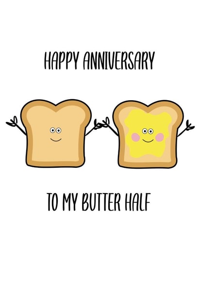 Butter half anniversary card created by Jemma Louise UK