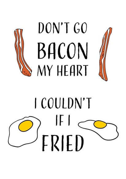 Punny Bacon and Eggs Anniversary card created by Jemma Louise UK