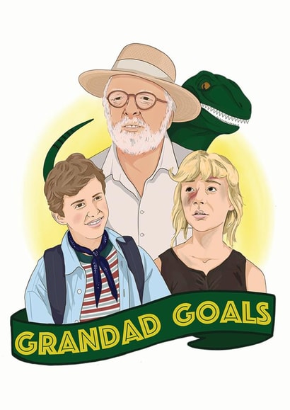 Richard Attenborough Jurassic Park themed Father's Day card for Grandad created by Happy Rose