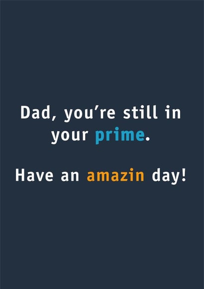 Funny Amazon themed Father's Day Card created by Questionable Cards