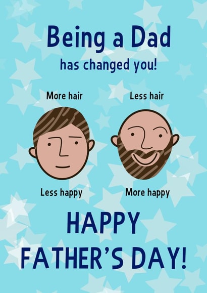 Loosing your hair Father’s Day card created by @cottonfoxprints