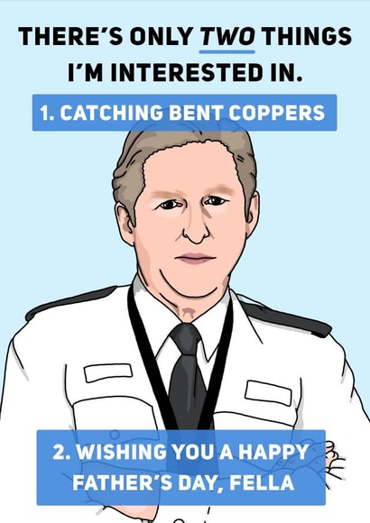 Bent Coppers Line of Duty Father's Day card created by Bubble&Cheek