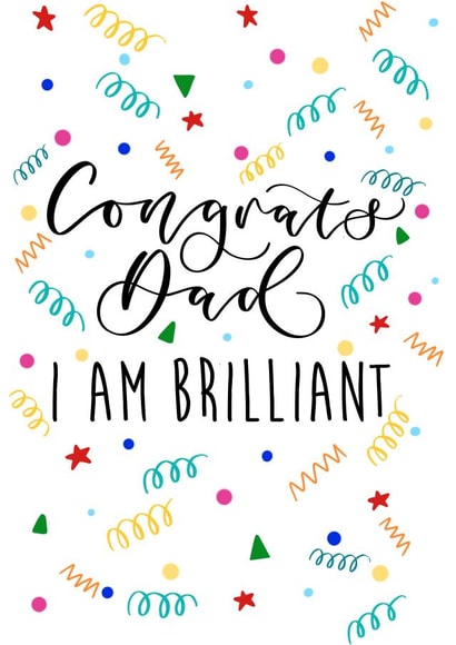 Funny I am brilliant Father’s Day card created by The Amyverse