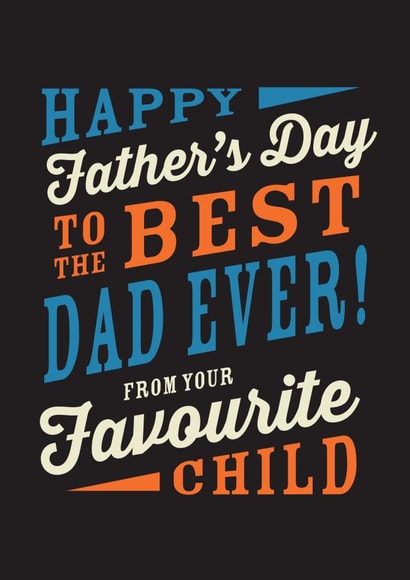 Classic Best Dad Ever Father's Day Card created by Emoticology Cards