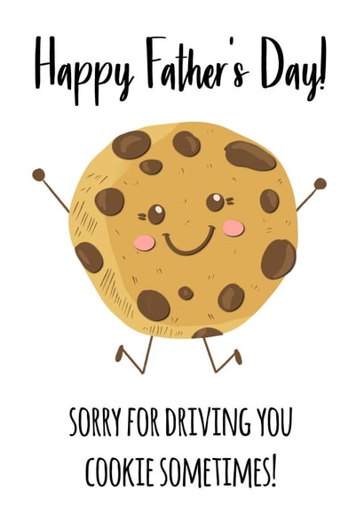 Cookie Father's Day card created by The Arty Apples Limited