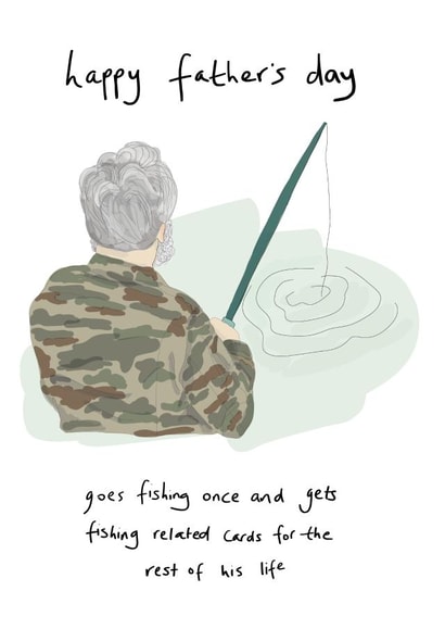 Funny fishing card for Dad created by Eat the Moon
