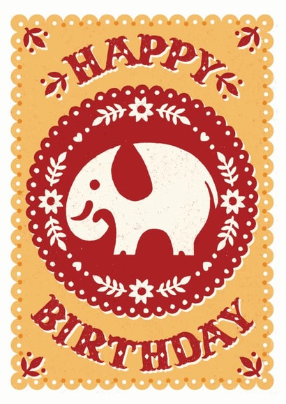 Elephant Birthday Card created by Alexandra Snowdon