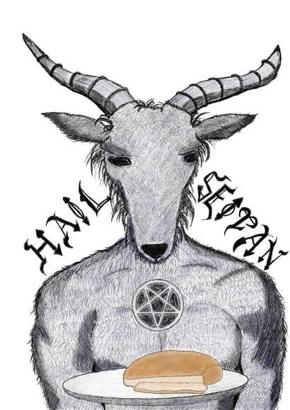 Hail Seitan! Plant based meat alternative card. created by Miasma