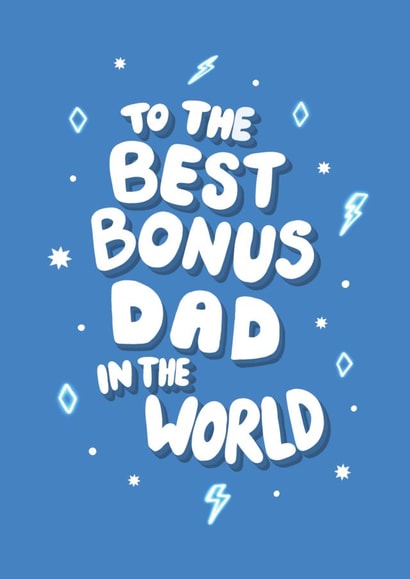 Best Bonus Dad In The World Card created by Thriftbox