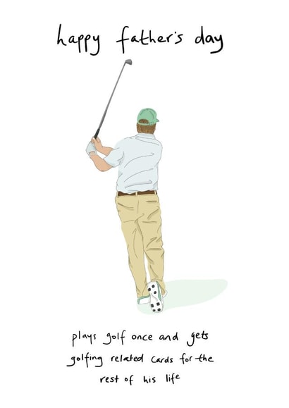 Father's Day golfing card created by Eat the Moon
