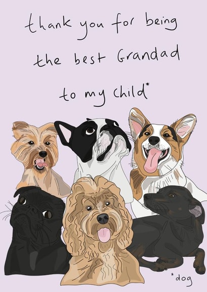 Father's day card for dog Grandad created by Eat the Moon