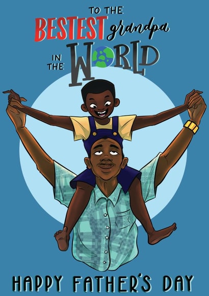 Grandson & grandpa Father's Day card created by InclusiviTwee