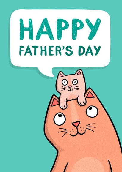 Cat Happy Father's Day Card created by Drawn to Cats