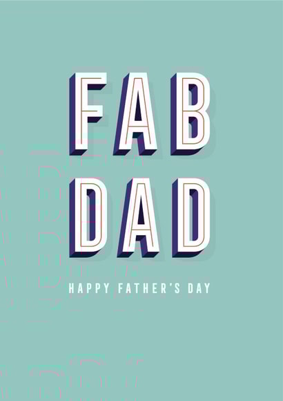 FAB DAD Father’s Day card created by Yay Days