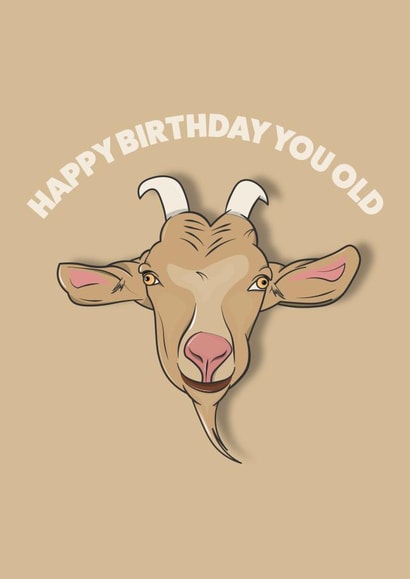 Old goat birthday card created by HURRICANE REMI