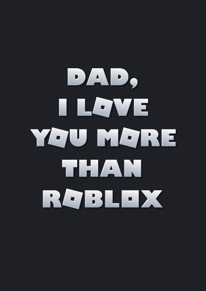 Roblox Father's Day Card created by Ginger Ink Design