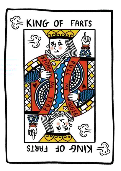 Funny King of Farts Father's Day Card created by Debmon Design