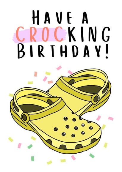 Crocs Birthday Card created by Keepseyshop