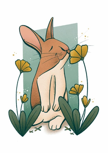 Bunny Rabbit in the Meadows created by GScribbles