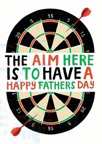 Dartboard fathers day card created by Hot Dog greetings