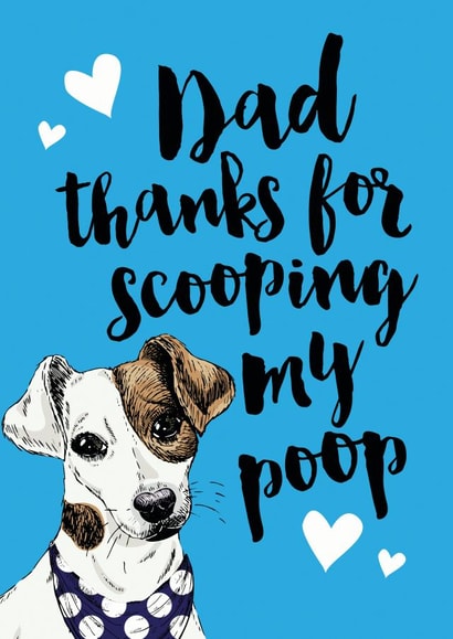 Dog Dad Funny Fathers Day 1000 created by Mrs Best Paper Co.