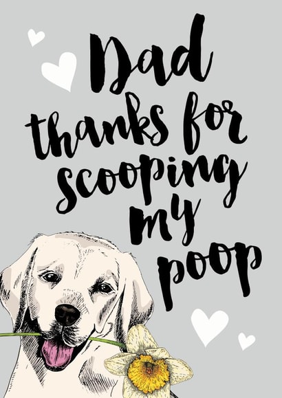 Dog Dad Funny Fathers Day 1001 created by Mrs Best Paper Co.