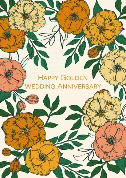 Happy Golden Wedding Anniversary created by Sazerelli Designs