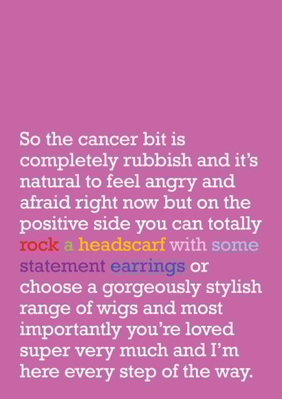 Rock A Headscarf: Cancer Card For Friend Or Loved One created by The Right Lines
