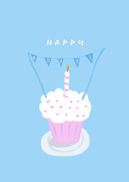 Birthday Bunting Cupcake created by Eliza Grace Studio