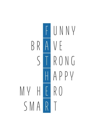 Happy Father's Day scrabble card created by Samantha Casey