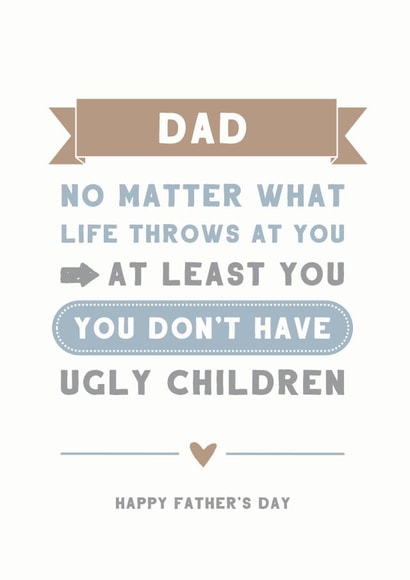 Father's Day Card - Ugly Children created by Cloud 9 Design