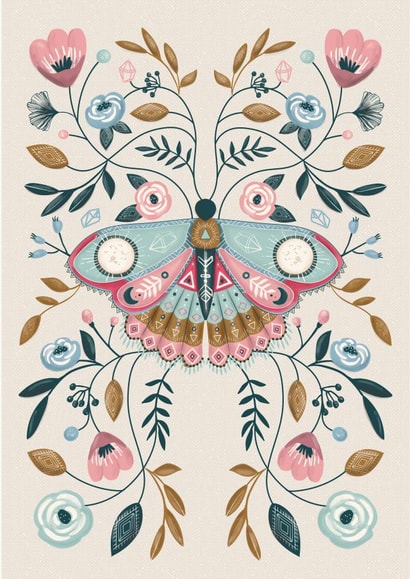 Floral Butterfly Card created by Wild Living