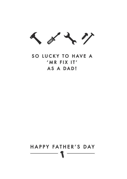 Mr Fix it Father's Day Card 1001 created by Jodie Gaul & Co