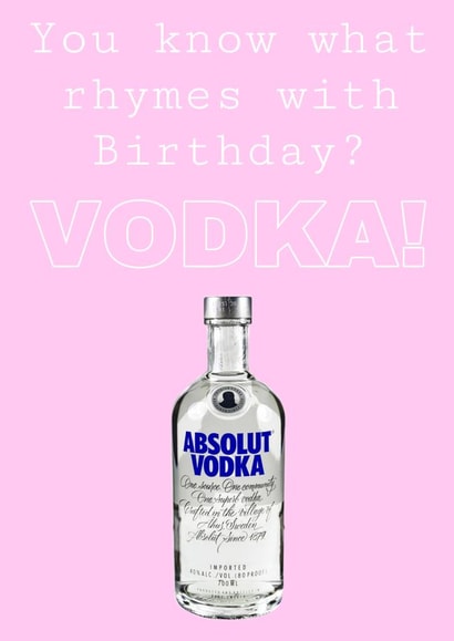 Vodka Birthday card created by MGA DIGITAL DESIGN