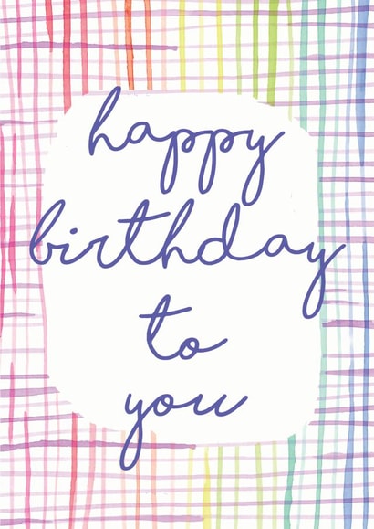 Happy Birthday Rainbow Gingham created by Rachael Martland