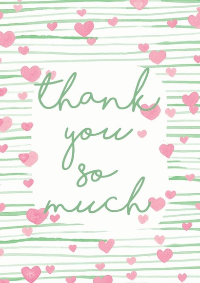 Thank You Green Stripe created by Rachael Martland