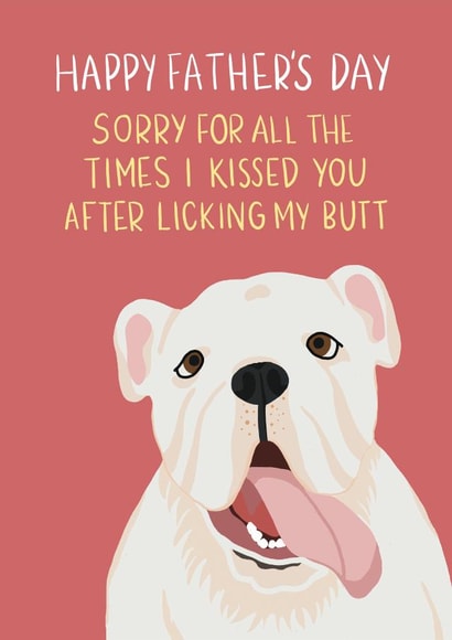 Funny Father's Day Card from the Dog created by Arikaa Designs