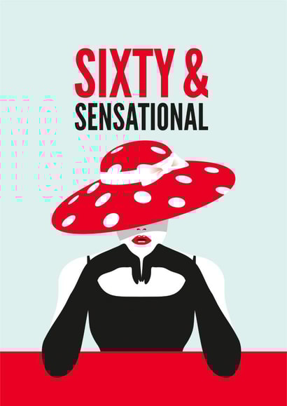 60th Birthday Card for a Glamorous Lady created by Diva Doodle Designs