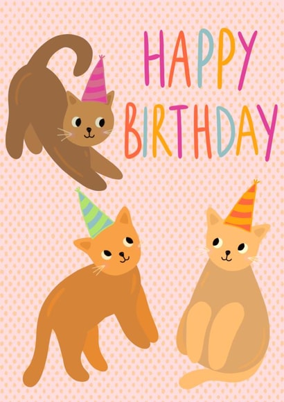 Birthday cats created by Phoebe Harris