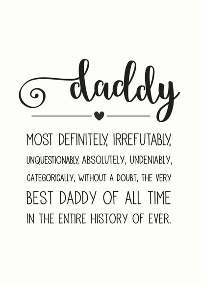 Irrefutably best daddy ever fathers day card created by Cloud 9 Design