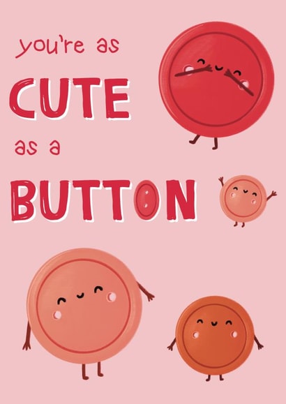 Cute as a Button Card created by Sophie Kent Illustration
