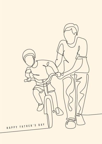 Bike cycle fathers day card from son created by The Sunday Cyclist