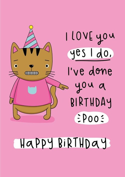 Cheeky Birthday Gift from the Cat created by Nicollette West