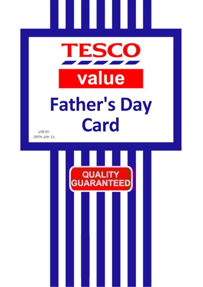 Tesco Value Father's Day Card Funny created by Pottsy Prints