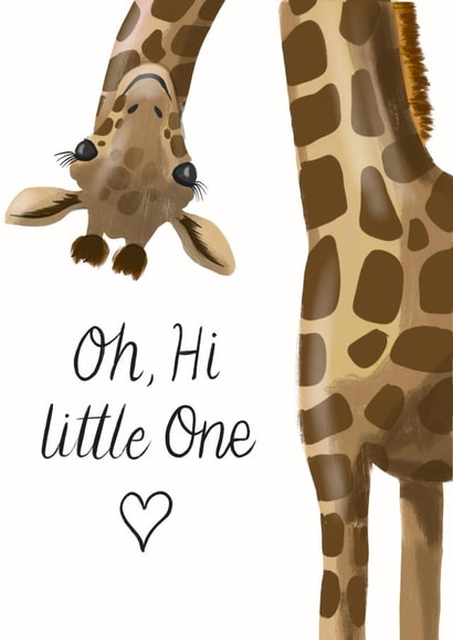 New baby Giraffe card created by Silky Rose Design