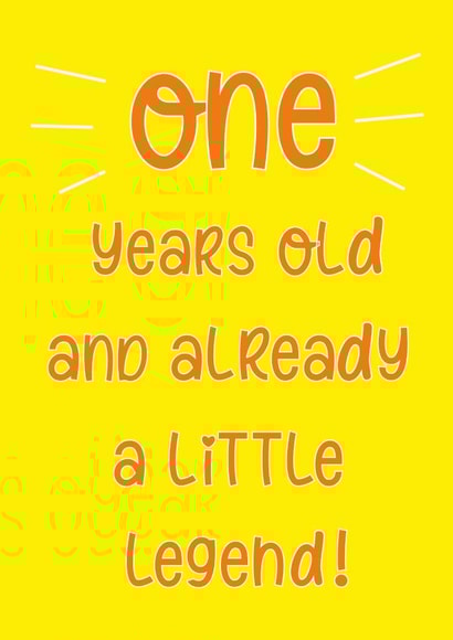 Little Legend First Birthday Card created by Whipper Snapper Card Co.