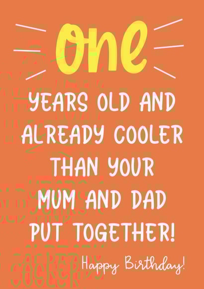 Cheeky First Birthday Card created by Whipper Snapper Card Co.