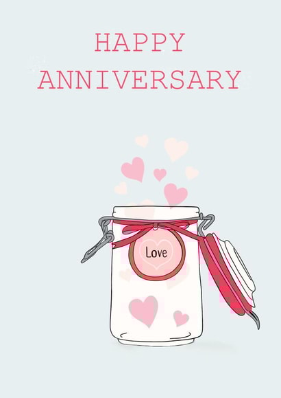 Jar of Hearts Anniversary Card created by Jess McCall